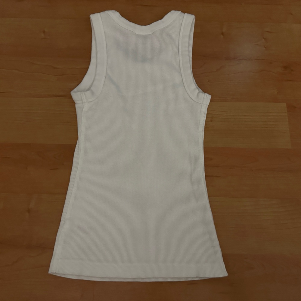 White Ribbed Tank Top - Picture 2 of 2